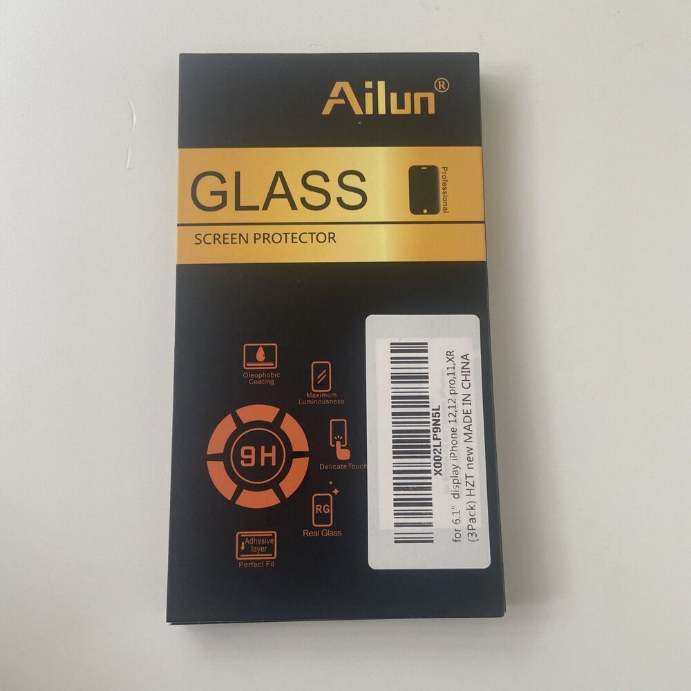Ailun Glass Screen Protector - iPhone 12 / 12 Pro, 11, XR - 3 Pack - New In Box